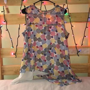 Anne Klein // Dotted Blouse